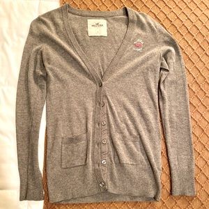 Hollister Preppy Style Size S Grey Cardigan